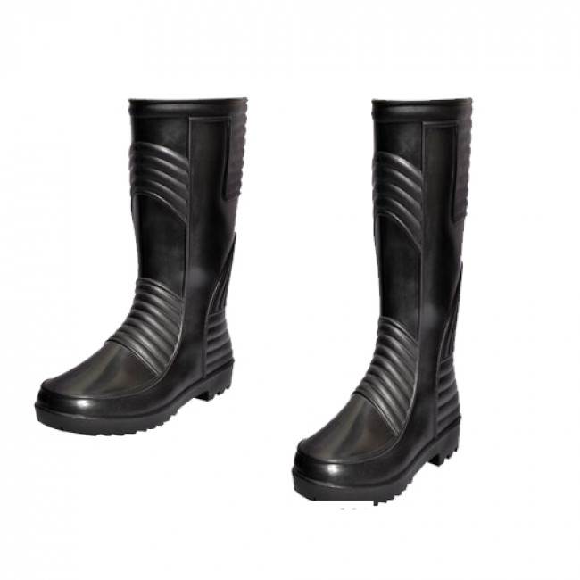 Hillson Welsafe Black Plain Toe Gumboot Size 5