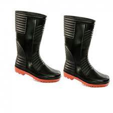 Hillson Welsafe Black and Red Plain Toe Gumboot Size 8