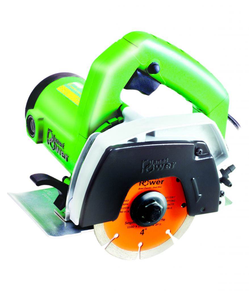 Planet Power EC4 Premium Green 10mm 1200w Cutter With 4m1g Marble Cutting Blade