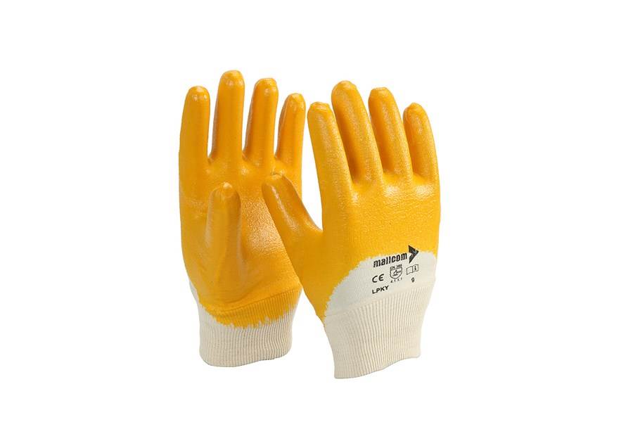 Mallcom LPKY Light palm yellow nitrile glove