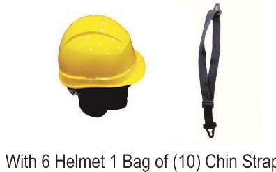 Mallcom Yellow Diamond III helmet with chin straps