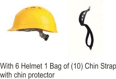 Mallcom Yellow Diamond XI helmet with chin straps with chin protectors