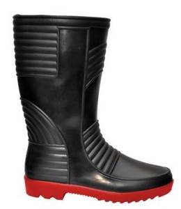 Hillson Welsafe Black and Red Plain Toe Gumboot Size 8