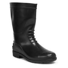 Hillson Welcome Black Plain Toe Gumboot Size 6