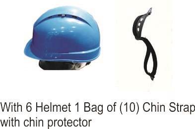 Mallcom Blue Diamond XI helmet with chin straps with chin protectors